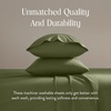 image:imageBrooklinen Sateen 4Pc Sheet Set HotelQuality Luxury  King White  Butterysoft 100 longstaple cotton sateen silky amp hotelquality softest sheets breathable amp durable cool amp luxuriousFresh Moss