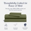 image:imageBrooklinen Sateen 4Pc Sheet Set HotelQuality Luxury  King White  Butterysoft 100 longstaple cotton sateen silky amp hotelquality softest sheets breathable amp durable cool amp luxuriousFresh Moss