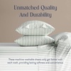 image:imageBrooklinen Sateen 4Pc Sheet Set HotelQuality Luxury  King White  Butterysoft 100 longstaple cotton sateen silky amp hotelquality softest sheets breathable amp durable cool amp luxuriousTandem Stripe Fresh Moss