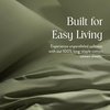 image:imageBrooklinen Sateen 4Pc Sheet Set HotelQuality Luxury  King White  Butterysoft 100 longstaple cotton sateen silky amp hotelquality softest sheets breathable amp durable cool amp luxuriousFresh Moss
