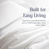 image:imageBrooklinen Sateen 4Pc Sheet Set HotelQuality Luxury  King White  Butterysoft 100 longstaple cotton sateen silky amp hotelquality softest sheets breathable amp durable cool amp luxuriousWhite