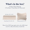 image:imageBrooklinen Sateen 4Pc Sheet Set HotelQuality Luxury  King White  Butterysoft 100 longstaple cotton sateen silky amp hotelquality softest sheets breathable amp durable cool amp luxuriousPebble