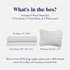 image:imageBrooklinen Sateen 4Pc Sheet Set HotelQuality Luxury  King White  Butterysoft 100 longstaple cotton sateen silky amp hotelquality softest sheets breathable amp durable cool amp luxuriousTandem Stripe Fresh Moss