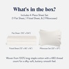 image:imageBrooklinen Sateen 4Pc Sheet Set HotelQuality Luxury  King White  Butterysoft 100 longstaple cotton sateen silky amp hotelquality softest sheets breathable amp durable cool amp luxuriousCream