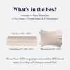 image:imageBrooklinen Sateen 4Pc Sheet Set HotelQuality Luxury  King White  Butterysoft 100 longstaple cotton sateen silky amp hotelquality softest sheets breathable amp durable cool amp luxuriousPebble