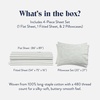 image:imageBrooklinen Sateen 4Pc Sheet Set HotelQuality Luxury  King White  Butterysoft 100 longstaple cotton sateen silky amp hotelquality softest sheets breathable amp durable cool amp luxuriousTandem Stripe Fresh Moss