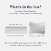 image:imageBrooklinen Sateen 4Pc Sheet Set HotelQuality Luxury  King White  Butterysoft 100 longstaple cotton sateen silky amp hotelquality softest sheets breathable amp durable cool amp luxuriousWhite