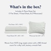 image:imageBrooklinen Sateen 4Pc Sheet Set HotelQuality Luxury  King White  Butterysoft 100 longstaple cotton sateen silky amp hotelquality softest sheets breathable amp durable cool amp luxuriousTandem Stripe Fresh Moss