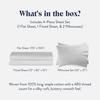 image:imageBrooklinen Sateen 4Pc Sheet Set HotelQuality Luxury  King White  Butterysoft 100 longstaple cotton sateen silky amp hotelquality softest sheets breathable amp durable cool amp luxuriousWhite
