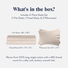 image:imageBrooklinen Sateen 4Pc Sheet Set HotelQuality Luxury  King White  Butterysoft 100 longstaple cotton sateen silky amp hotelquality softest sheets breathable amp durable cool amp luxuriousPebble