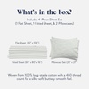image:imageBrooklinen Sateen 4Pc Sheet Set HotelQuality Luxury  King White  Butterysoft 100 longstaple cotton sateen silky amp hotelquality softest sheets breathable amp durable cool amp luxuriousTandem Stripe Fresh Moss