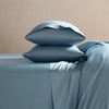 image:imageBrooklinen Sateen 4Pc Sheet Set HotelQuality Luxury  King White  Butterysoft 100 longstaple cotton sateen silky amp hotelquality softest sheets breathable amp durable cool amp luxuriousStorm