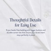image:imageBrooklinen Sateen Duvet Cover HotelQuality Luxury  TwinTXL Abyss Blue  Silkysmooth 100 cotton sateen duvet cover soft amp hotelquality corner ties amp button closure secure your insertWhite
