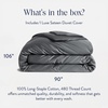 image:imageBrooklinen Sateen Duvet Cover HotelQuality Luxury  TwinTXL Abyss Blue  Silkysmooth 100 cotton sateen duvet cover soft amp hotelquality corner ties amp button closure secure your insertSlate