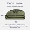 image:imageBrooklinen Sateen Duvet Cover HotelQuality Luxury  TwinTXL Abyss Blue  Silkysmooth 100 cotton sateen duvet cover soft amp hotelquality corner ties amp button closure secure your insertFresh Moss