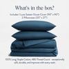 image:imageBrooklinen Sateen Duvet Cover HotelQuality Luxury  TwinTXL Abyss Blue  Silkysmooth 100 cotton sateen duvet cover soft amp hotelquality corner ties amp button closure secure your insertAbyss