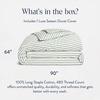 image:imageBrooklinen Sateen Duvet Cover HotelQuality Luxury  TwinTXL Abyss Blue  Silkysmooth 100 cotton sateen duvet cover soft amp hotelquality corner ties amp button closure secure your insertGreen Tandem Stripe