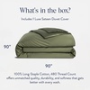 image:imageBrooklinen Sateen Duvet Cover HotelQuality Luxury  TwinTXL Abyss Blue  Silkysmooth 100 cotton sateen duvet cover soft amp hotelquality corner ties amp button closure secure your insertFresh Moss