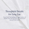 image:imageBrooklinen Sateen Duvet Cover HotelQuality Luxury  TwinTXL Abyss Blue  Silkysmooth 100 cotton sateen duvet cover soft amp hotelquality corner ties amp button closure secure your insertWhite