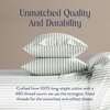image:imageBrooklinen Sateen Duvet Cover HotelQuality Luxury  TwinTXL Abyss Blue  Silkysmooth 100 cotton sateen duvet cover soft amp hotelquality corner ties amp button closure secure your insertGreen Tandem Stripe