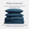 image:imageBrooklinen Sateen Duvet Cover HotelQuality Luxury  TwinTXL Abyss Blue  Silkysmooth 100 cotton sateen duvet cover soft amp hotelquality corner ties amp button closure secure your insertAbyss