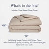 image:imageBrooklinen Sateen Duvet Cover HotelQuality Luxury  TwinTXL Abyss Blue  Silkysmooth 100 cotton sateen duvet cover soft amp hotelquality corner ties amp button closure secure your insertPebble