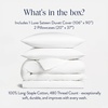 image:imageBrooklinen Sateen Duvet Cover HotelQuality Luxury  TwinTXL Abyss Blue  Silkysmooth 100 cotton sateen duvet cover soft amp hotelquality corner ties amp button closure secure your insertWhite