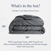 image:imageBrooklinen Sateen Duvet Cover HotelQuality Luxury  TwinTXL Abyss Blue  Silkysmooth 100 cotton sateen duvet cover soft amp hotelquality corner ties amp button closure secure your insertSlate