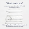 image:imageBrooklinen Sateen Duvet Cover HotelQuality Luxury  TwinTXL Abyss Blue  Silkysmooth 100 cotton sateen duvet cover soft amp hotelquality corner ties amp button closure secure your insertWhite