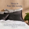 image:imageBrooklinen Silk Pillowcase Luxury Silk AntiFrizz Comfort  King Blush  Set of 2 100 mulberry silk pillowcases antifrizz amp anticrease gentle on skin amp hair help reduce bedhead amp fine linesCarbon