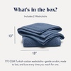 image:imageBrooklinen SuperPlush 100 Turkish Cotton Washcloths  Set of 2 White  Ultraplush 820 GSM Turkish cotton hand towels highly absorbent amp quickdrying soft durable amp machine washableAbyss Blue
