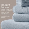 image:imageBrooklinen SuperPlush 100 Turkish Cotton Washcloths  Set of 2 White  Ultraplush 820 GSM Turkish cotton hand towels highly absorbent amp quickdrying soft durable amp machine washableStorm Blue