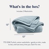 image:imageBrooklinen SuperPlush 100 Turkish Cotton Washcloths  Set of 2 White  Ultraplush 820 GSM Turkish cotton hand towels highly absorbent amp quickdrying soft durable amp machine washableStorm Blue