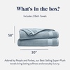 image:imageBrooklinen SuperPlush 100 Turkish Cotton Washcloths  Set of 2 White  Ultraplush 820 GSM Turkish cotton hand towels highly absorbent amp quickdrying soft durable amp machine washableStorm Blue