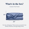 image:imageBrooklinen SuperPlush 100 Turkish Cotton Washcloths  Set of 2 White  Ultraplush 820 GSM Turkish cotton hand towels highly absorbent amp quickdrying soft durable amp machine washableAbyss Blue