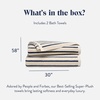 image:imageBrooklinen SuperPlush 100 Turkish Cotton Washcloths  Set of 2 White  Ultraplush 820 GSM Turkish cotton hand towels highly absorbent amp quickdrying soft durable amp machine washableStriped Abyss