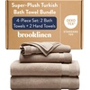 image:imageBrooklinen SuperPlush 100 Turkish Cotton Washcloths  Set of 2 White  Ultraplush 820 GSM Turkish cotton hand towels highly absorbent amp quickdrying soft durable amp machine washableDriftwood