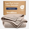 image:imageBrooklinen SuperPlush 100 Turkish Cotton Washcloths  Set of 2 White  Ultraplush 820 GSM Turkish cotton hand towels highly absorbent amp quickdrying soft durable amp machine washableDriftwood