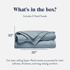 image:imageBrooklinen SuperPlush 100 Turkish Cotton Washcloths  Set of 2 White  Ultraplush 820 GSM Turkish cotton hand towels highly absorbent amp quickdrying soft durable amp machine washableStorm Blue