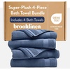 image:imageBrooklinen SuperPlush 100 Turkish Cotton Washcloths  Set of 2 White  Ultraplush 820 GSM Turkish cotton hand towels highly absorbent amp quickdrying soft durable amp machine washableAbyss Blue