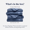 image:imageBrooklinen SuperPlush 100 Turkish Cotton Washcloths  Set of 2 White  Ultraplush 820 GSM Turkish cotton hand towels highly absorbent amp quickdrying soft durable amp machine washableAbyss Blue