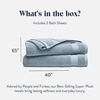 image:imageBrooklinen SuperPlush 100 Turkish Cotton Washcloths  Set of 2 White  Ultraplush 820 GSM Turkish cotton hand towels highly absorbent amp quickdrying soft durable amp machine washableStorm Blue