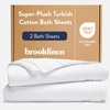 image:imageBrooklinen SuperPlush 100 Turkish Cotton Washcloths  Set of 2 White  Ultraplush 820 GSM Turkish cotton hand towels highly absorbent amp quickdrying soft durable amp machine washableSolid White