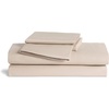 image:imageBrooklinen Sateen 4Pc Sheet Set HotelQuality Luxury  King White  Butterysoft 100 longstaple cotton sateen silky amp hotelquality softest sheets breathable amp durable cool amp luxuriousPebble
