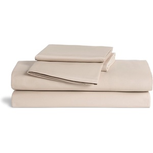image:imageBrooklinen Sateen 4Pc Sheet Set HotelQuality Luxury  King White  Butterysoft 100 longstaple cotton sateen silky amp hotelquality softest sheets breathable amp durable cool amp luxuriousPebble
