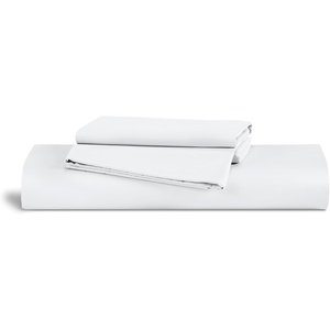 image:imageBrooklinen Sateen 4Pc Sheet Set HotelQuality Luxury  King White  Butterysoft 100 longstaple cotton sateen silky amp hotelquality softest sheets breathable amp durable cool amp luxuriousCloud