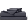 image:imageBrooklinen Luxury Sateen 4 Piece Sheet Set  100 Cotton King Size in Graphite  1 Fitted Sheet 1 Flat Sheet 2 Pillowcases  Best Luxury Sheets