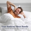 image:imageBrooklinen Luxury Sateen 7 Piece Sheet Set  100 Cotton Full Size in Graphite  1 Duvet Cover 1 Fitted Sheet 1 Flat Sheet 4 Pillowcases  Best Luxury Sheets