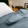 image:imageBrooklinen Percale 4Pc Sheet Set for Hot Sleepers  Full Abyss Blue  Cool crisp percale weave in 100 longstaple cotton breathable for hot sleepers machine washable lightweight amp durableStorm Blue