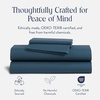 image:imageBrooklinen Percale 4Pc Sheet Set for Hot Sleepers  Full Abyss Blue  Cool crisp percale weave in 100 longstaple cotton breathable for hot sleepers machine washable lightweight amp durableAbyss